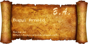 Bugyi Arnold névjegykártya